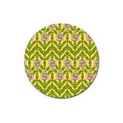 Texture Heather Nature Magnet 3  (round) by Pakrebo