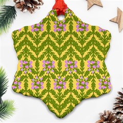 Texture Heather Nature Ornament (snowflake) by Pakrebo