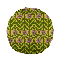 Texture Heather Nature Standard 15  Premium Flano Round Cushions by Pakrebo