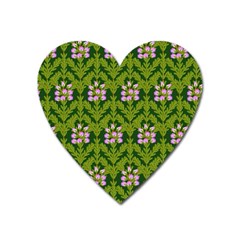 Pattern Nature Texture Heather Heart Magnet