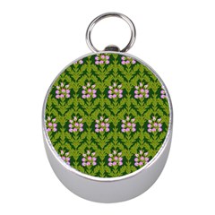 Pattern Nature Texture Heather Mini Silver Compasses by Pakrebo