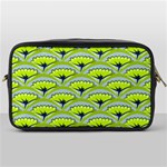 Texture Green Plant Leaves Arches Toiletries Bag (One Side) Front