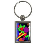 Background Color Art Pattern Form Key Chains (Rectangle)  Front