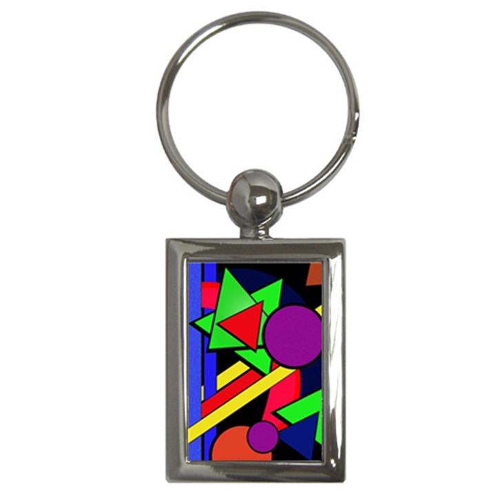 Background Color Art Pattern Form Key Chains (Rectangle) 