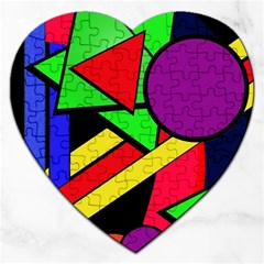 Background Color Art Pattern Form Jigsaw Puzzle (heart) by Pakrebo