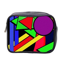 Background Color Art Pattern Form Mini Toiletries Bag (Two Sides)