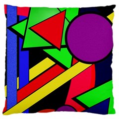 Background Color Art Pattern Form Large Cushion Case (Two Sides)