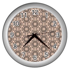 Default Texture Tissue Seamless Wall Clock (silver) by Pakrebo