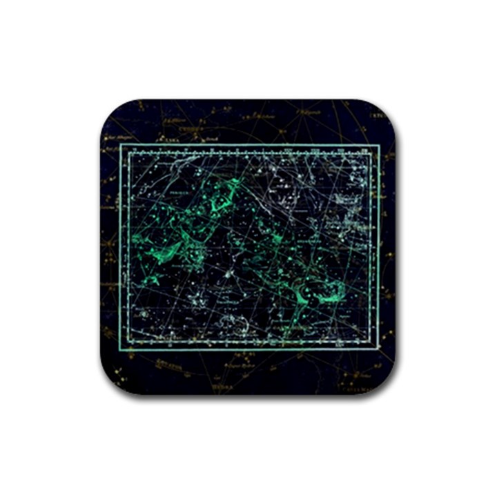 Constellation Constellation Map Rubber Coaster (Square) 