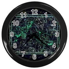 Constellation Constellation Map Wall Clock (black)