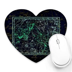 Constellation Constellation Map Heart Mousepads