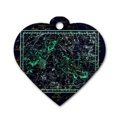 Constellation Constellation Map Dog Tag Heart (one Side) by Pakrebo