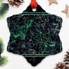 Constellation Constellation Map Snowflake Ornament (two Sides) by Pakrebo