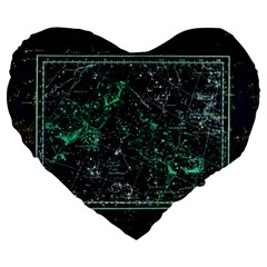 Constellation Constellation Map Large 19  Premium Heart Shape Cushions by Pakrebo