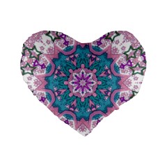 Mandala Pattern Abstract Standard 16  Premium Heart Shape Cushions