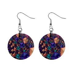 Pattern Art Ornament Fractal Mini Button Earrings