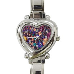 Pattern Art Ornament Fractal Heart Italian Charm Watch