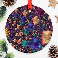 Pattern Art Ornament Fractal Round Ornament (Two Sides)