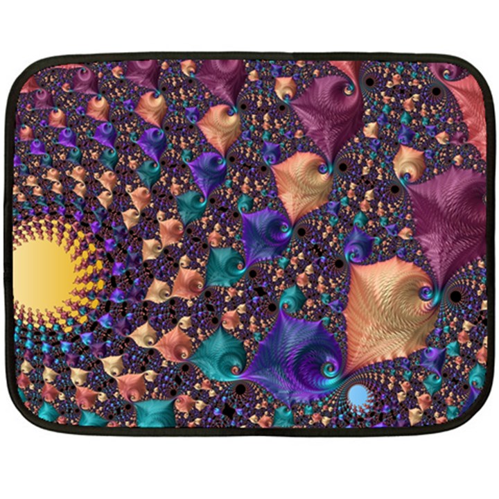 Pattern Art Ornament Fractal Fleece Blanket (Mini)