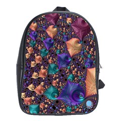 Pattern Art Ornament Fractal School Bag (Large)