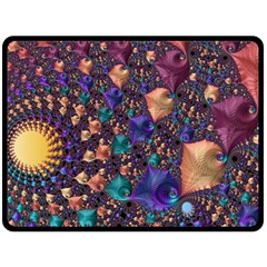 Pattern Art Ornament Fractal Fleece Blanket (Large) 