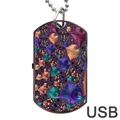 Pattern Art Ornament Fractal Dog Tag USB Flash (One Side)