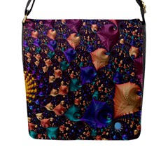 Pattern Art Ornament Fractal Flap Closure Messenger Bag (L)