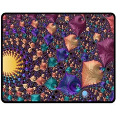 Pattern Art Ornament Fractal Double Sided Fleece Blanket (Medium) 