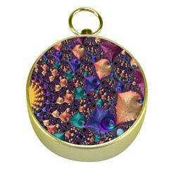 Pattern Art Ornament Fractal Gold Compasses