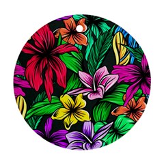 Hibiscus Flower Plant Tropical Ornament (round) by Pakrebo