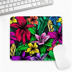 Hibiscus Flower Plant Tropical Large Mousepads by Pakrebo