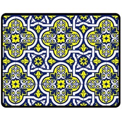 Tiles Panel Decorative Decoration Fleece Blanket (medium)  by Pakrebo