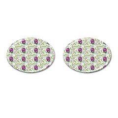 Default Texture Background Floral Cufflinks (oval) by Pakrebo