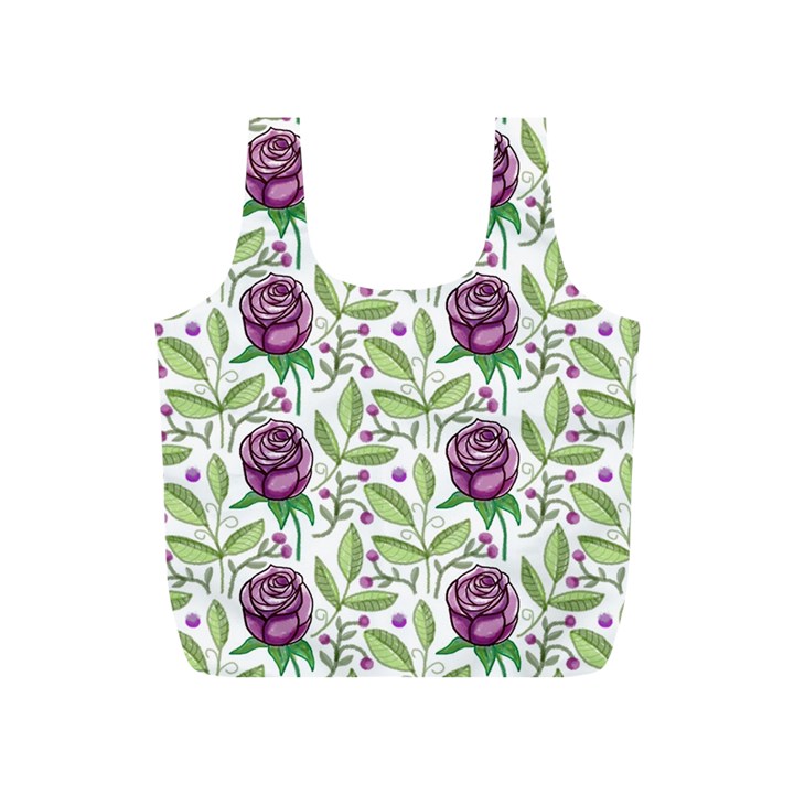 Default Texture Background Floral Full Print Recycle Bag (S)