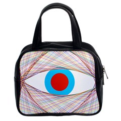 Line Art Geometric Design Line Classic Handbag (two Sides) by Pakrebo