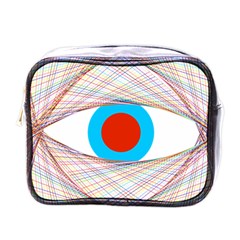 Line Art Geometric Design Line Mini Toiletries Bag (one Side) by Pakrebo