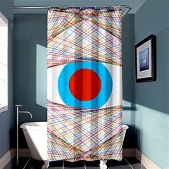 Line Art Geometric Design Line Shower Curtain 36  X 72  (stall)  by Pakrebo