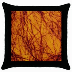 Lightning Internal Blood Vessel Throw Pillow Case (black) by Pakrebo