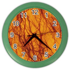 Lightning Internal Blood Vessel Color Wall Clock by Pakrebo