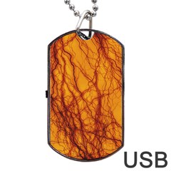 Lightning Internal Blood Vessel Dog Tag Usb Flash (one Side) by Pakrebo