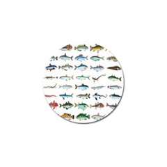 Ml 6-6 Fish Golf Ball Marker (10 Pack) by ArtworkByPatrick