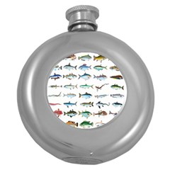 Ml 6-6 Fish Round Hip Flask (5 Oz) by ArtworkByPatrick