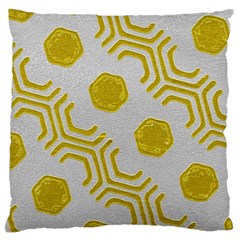 Abstract Background Hexagons Large Cushion Case (one Side) by Pakrebo