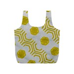 Abstract Background Hexagons Full Print Recycle Bag (S) Front