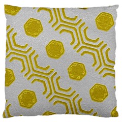 Abstract Background Hexagons Large Flano Cushion Case (two Sides) by Pakrebo