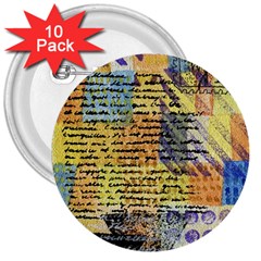 Old Paper Vintage 3  Buttons (10 pack) 