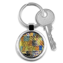 Old Paper Vintage Key Chains (Round) 