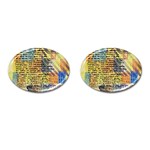 Old Paper Vintage Cufflinks (Oval) Front(Pair)