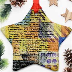 Old Paper Vintage Star Ornament (Two Sides)