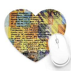 Old Paper Vintage Heart Mousepads by Pakrebo